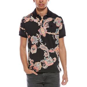 Etro Mens Roma Polo Shirt, Black
